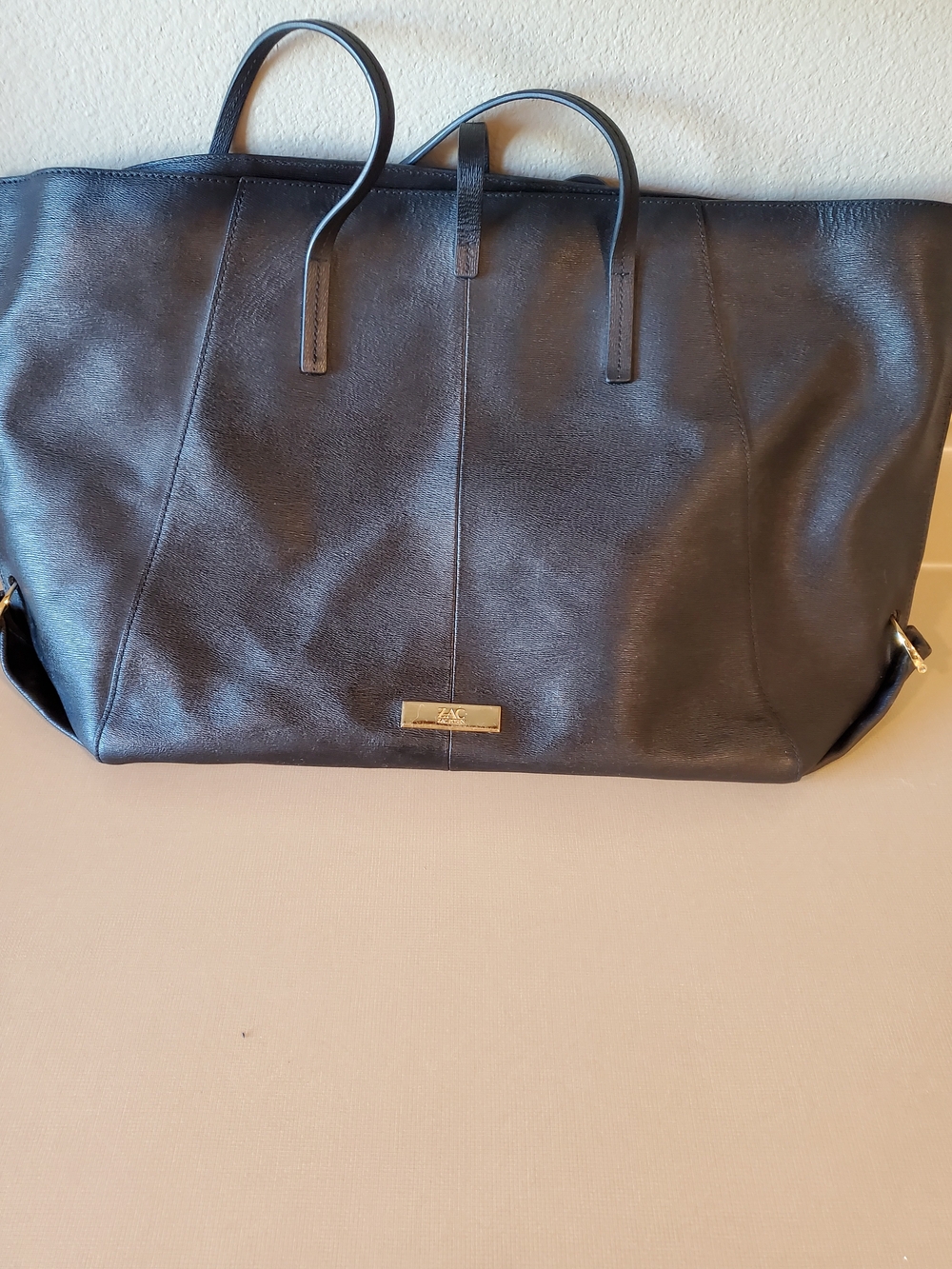 Leather tote bag, ZAC Zac Posen, No Reasonable Offered Refused